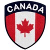 EmbTao Canada Flag Shield Patch Embroidered National Morale Applique Iron