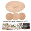 MAGICLULU 1set Round Table Coasters Handmade Thickened Insulation Pads Creative