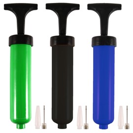 HiFEN® Portable Ball Pump Pack of 3| 20cm Compact Air Pump with Needle for Football, Basketball, Volleyball & More | Portable Sports Air Pump (Assorted Colours)
