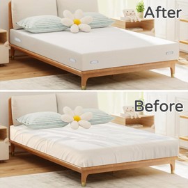 fiocko Bed Sheet Locks, Keep Sheets Taut & Neat in Bedroom, Durable ​Sheet Holder with Anti-Slip Design, ​Bed Sheet Holders for Corners, Fits Any Mattress, 1-Time Setup