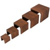 MOOCA 5-Piece Wooden Jewelry Display Risers - Multi-Function Retail Stands