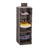 Relaxdays Wardrobe Hanging Shelf, 6 Compartments, Fabric, H x W