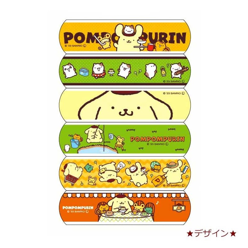 サンタン ポムポムプリン ばんそうこう3 322518 サンリオ SANRIO 絆創膏 18枚入 子供 キッズ