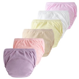 Happy Cherry Baby Training Underpants Soft Cotton Absorbent Toddler Potty Trained Pants for Boys and Girls 6-Pack