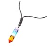 Baluue 2pcs Chakra Crystal Necklace Men Women Pendant Jewelry for