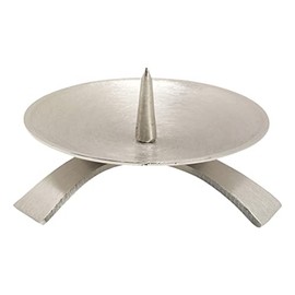 NKlaus three foot chandelier Ø9,5cm with spike big brass nickel plated candlestick matt 10711