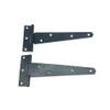 2PK 150mm Black Tee Hinges with Fixings. 6" T-Hinges for