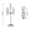 40-Inch Clear 5 Arm Crystal Glass Candelabra Hurricane Taper Candle