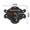 Vintage Latch Hasp Clasp Lock, Antique Bronze Embossing Latch with