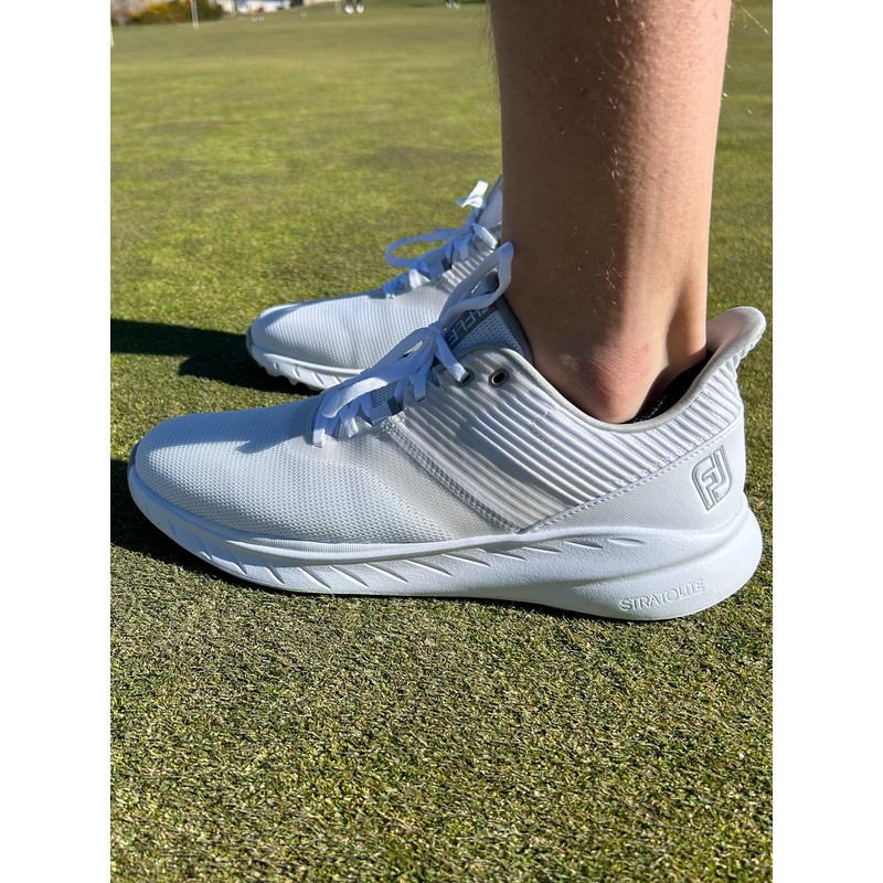 No Show Golf Socks with Heel Tab Super Soft (White/Grey,