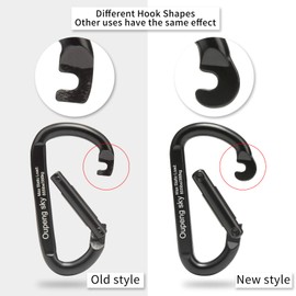 Carabiner Clip, 4 Pack, 855lbs，3" Heavy Duty Caribeaners for Hammocks, Camping Accessories, Hiking, Keychains，Outdoors and Gym etc, Small Carabiners for Dog Leash, Harness and Key Ring, Black