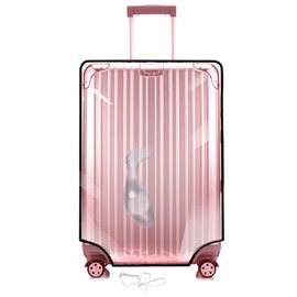 Natucy Suitcase, Rain Cover, Carrying Bag, Waterproof, Scratches, Dirt, Rain Protection, Travel, Business Trip, Clear, Transparent, 20-30 Inches, Luggage Trunk Vinyl, PVC Travel, 03 24 inch