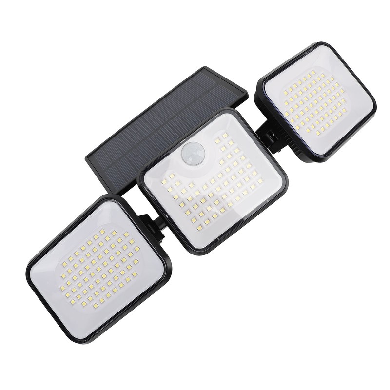 Solar Motion Sensing Light Rotating 3 Head IP65 Waterproof Decorative