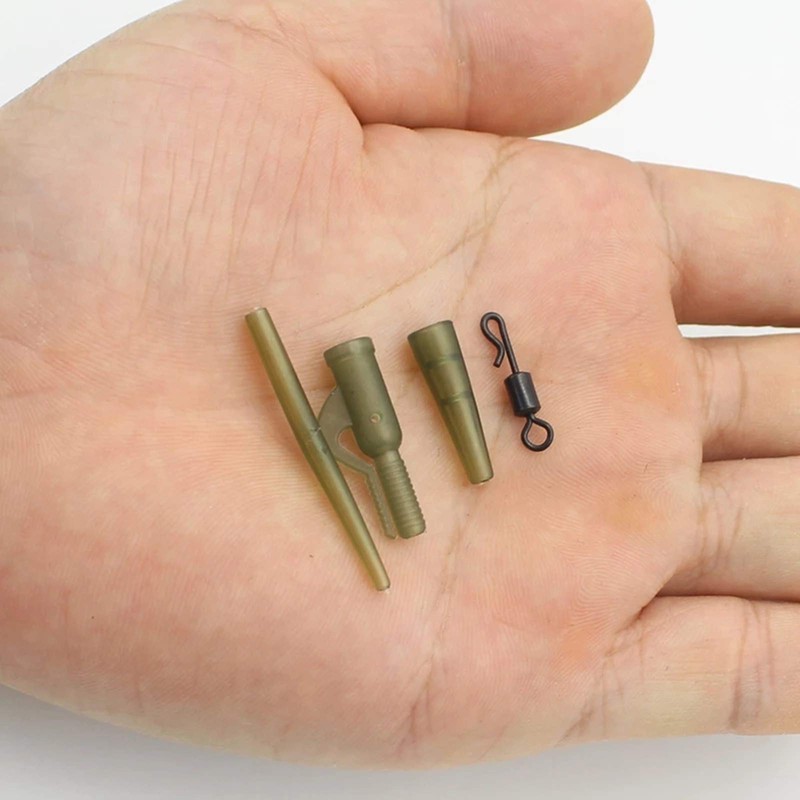 Elionless 40 Pcs Carp Fishing Kit, Anti Tangle Sleeves Tail