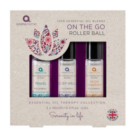 Aroma Home Essential Oils Rollerball On The Go Gift Set, 10 ml, Set of 3