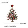 Christmas Brooch Pins Crystal Enamel Pin Christmas Tree Lapel Pin