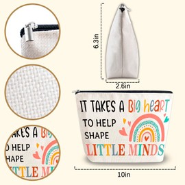 YINSSA Teacher Gifts For Women Appreciation Gifts For Teacher Birthday Gift For Women Make Up Bag Valentines Day Gift For Teachers Teachers Day Christmas Graduation Present Travel Cosmetic Bag