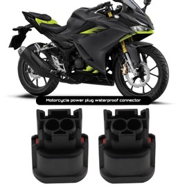 VGOL 2 Sets 2 Pin Power Plug Connector Motorcycles Female Electrical Plug Housing Compatible with Honda CRF250 300 L/Rally XL750 Transalp 2023