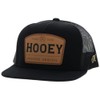 HOOEY Men's Trip Adjustable Snapback Trucker Mesh Back Hat (Black/Brown)