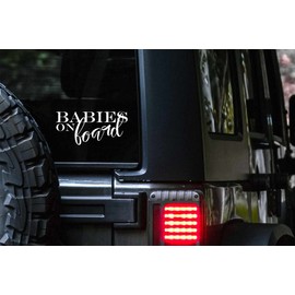 Babies on Board Car Decal, 7"x3", Color Options