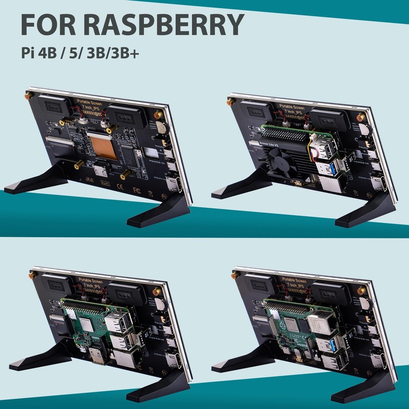 GeeekPi 7" Capacitive Touch Screen for Raspberry Pi HDMI Monitor