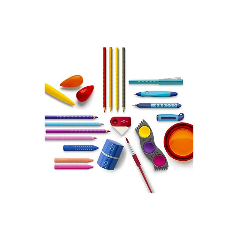 Faber-Castell Crayones Jumbo de Agarre Ergonómicos (Paquete de 12)
