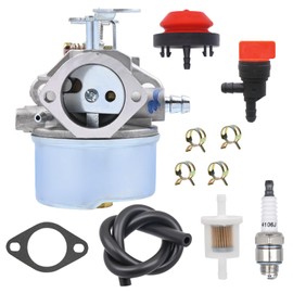 Amazeful 640052 Carburetor for Tecumseh HMSK80 HMSK85 HMSK90 HMSK100 HSMK110 LH318SA LH358SA 8HP 9HP 10HP Snowblower Thrower Replace 640349 640052 640054 640058 640058A