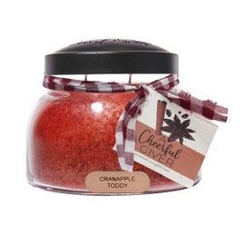 A Cheerful Giver - Cranapple Toddy - 22oz Mama Scented Candle Jar with Lid - Keepers of The Light - 125 Hours of Burn Time, Gift for Women, Red
