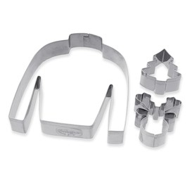 Dr. Oetker Cookie Cutters Ugly Christmas Sweater Set of 3 - White Christmas Baking Cookie Cutters - Stainless Steel Cookie Cutter for Christmas