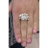 Extravagant sterling silver ring solid 925 size H - V