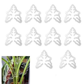 10PCS Monstera Grapple, Monstera Leaf Plant Support, Turtle Shell Bamboo Clamp Set, Unique and Aesthetic Monstera Plant Support Ring, Plant Stakes, Keeps Plants Tame and Growing Vertical (B)