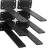 6 Pack - 8 inch Black Hidden L Shelf Bracket