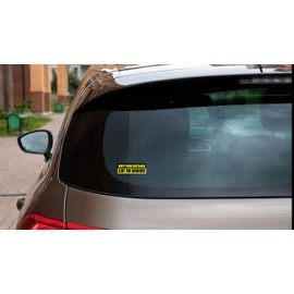 PrintSuperstar Keep Your Distance, Cat on Board Vehicle Warning Safety Sign Decal Vinyl Bumper Sticker