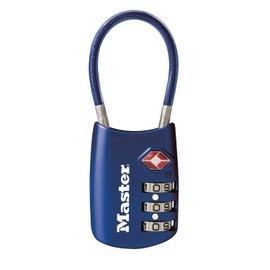 master lock candado, puedes establecer tu propia combinación TSA aceptado Cable equipaje, Paquete de 1, 1-Pack Blue, Azul