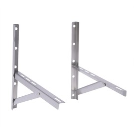 MUSESPANI 2×Heavy Duty SS201 1.5P Wall Air Conditioning Bracket Thickened Ac Rack Outdoor Bracket Split Hanging Rack for Mini Split Air Conditioner Heat Pump Systems