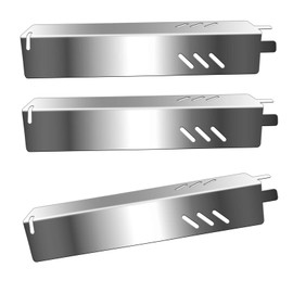 Zemibi 13 1/16" Heat Shield Tent Plate Grill Replacement Part for Backyard Gas Grill BY13-101-001-11, BY14-101-001-01 Model, Stainless Steel BBQ Burner Cover Repair Kit for Uniflame GBC1403W Gas Model