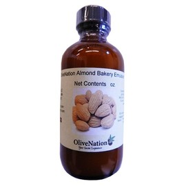 OliveNation Almond Flavor Baking Emulsion, Water Soluble, Kosher, Gluten Free, Vegan, PG-Free - 16 ounces