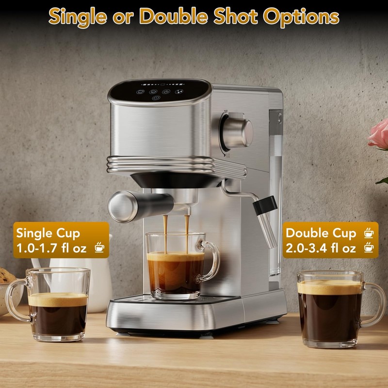COWSAR 20 Bar Espresso Machine, Compact Espresso Maker with Steam