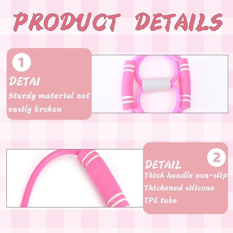 Figure 8 Resistance Band,2-Pcs Set with Handles + 1 Yellow