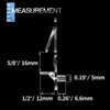 Jamiikury 10pcs Locking Shelf Pins – 5mm Cabinet Shelf Pegs,