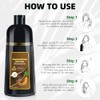 Champú Teñir Cabello Castaño Oscuro Instantáneo Tinte Base Hierbas Cubrir
