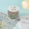 YOUBEIYEE 16.4 Feet Multicolor Rhinestone Jewelry Making Chains Bulk, Silver