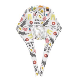 MOLIAN Newyork Statue Liberty Hanbeger Working Caps with Sweatband Adjustable Tie Back Hat Headgear Beanie