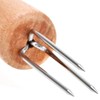 com-four 4 x jacket potato forks with 3 prongs, made