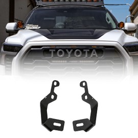 Ditch Light Brackets for The 2022-2024 Toyota Tundra 3rd Gen | Mount up to a 4” Single LED Pod Light per Side | Bolts to Factory Hood Hinge | Low-Profile Fitment | Made in The USA | Rago Fabrication