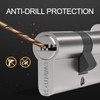 Bwintech 90 mm (45T/45) nickel-zinc alloy euro cylinder lock, door