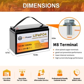 BtrPower 12V 10Ah LiFePO4 Battery,3000+ Deep Cycles Lithium Batteries,Built-in 10A BMS,Perfect for Cyberpower UPS,Fishfinder,Lighting,Power Wheels,Lighting,Lawn Mower