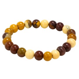 Amazing Gemstone Mookaite Bracelet for Women Men's Gifts - Protection Healing Crystal Bracelet - 8mm Gemstones Beaded Stretchable Bracelet Pulseras Para Hombres Mujer Stocking Stuffers