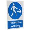 Seco Pedestrian Walkway - Right Arrow Sign, 150mm x 200mm