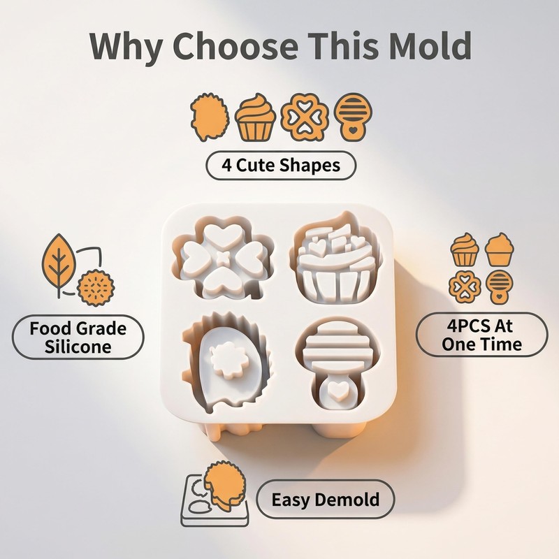4-in-1 Hedgehog Mushroom Silicone Mold